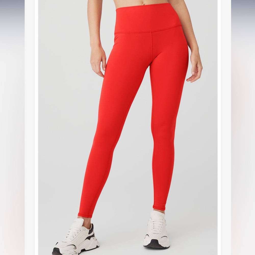 ALO Yoga High-Waist Red Leggings